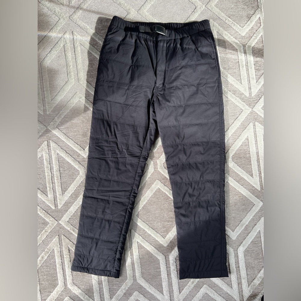 NWOT snow peak flexible insulated therma pants, black, size small, 4